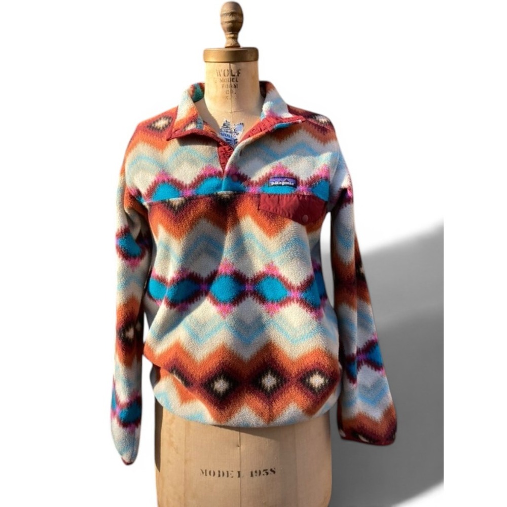 Patagonia Synchilla‎ Snap T Fleece Timber Twist Aztec Pullover Multicolor Small
